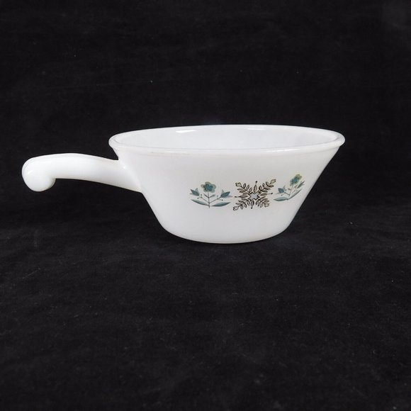 Set of 2 Anchor Hocking Fire King Meadow Green Individual Handled Casserole Dish - Picture 4 of 12